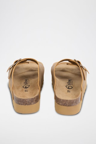 Ciabatte platform in pelle - Marrone