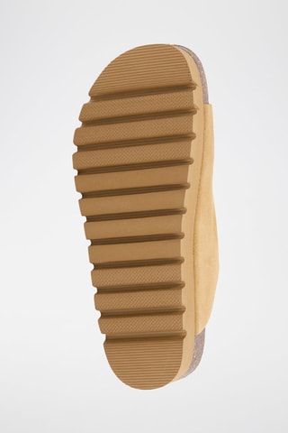 Ciabatte platform in pelle - Marrone