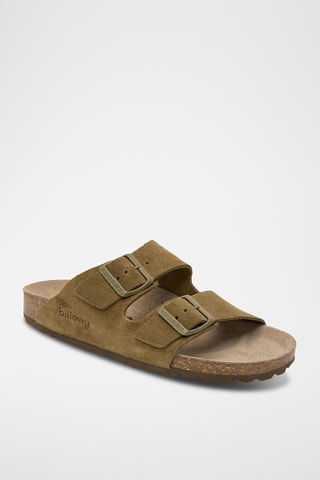 Ciabatte in pelle - Kaki