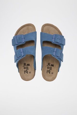 Ciabatte in pelle - Blu