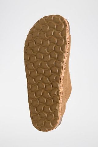 Ciabatte platform in pelle scamosciata - Marrone