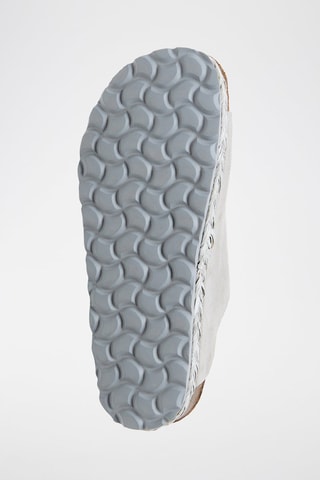Ciabatte platform in pelle scamosciata - Grigio
