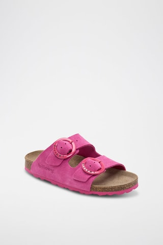 Ciabatte in pelle - Fucsia