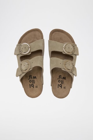 Ciabatte in pelle - Kaki