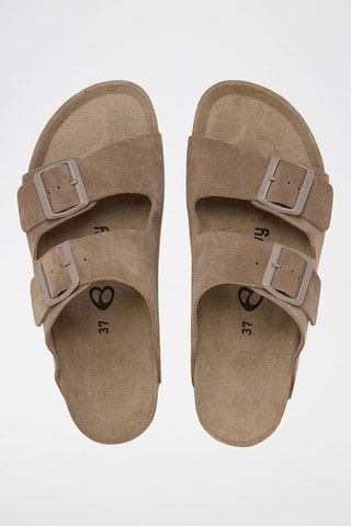 Ciabatte in pelle - Marrone