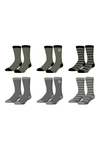 6 paia di calze - Grigio e bianco - Serge Blanco