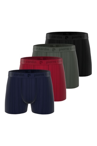 4 parigamba Pierre Cardin - Nero, navy, rosso e kaki