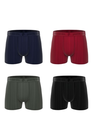 4 parigamba Pierre Cardin - Nero, navy, rosso e kaki