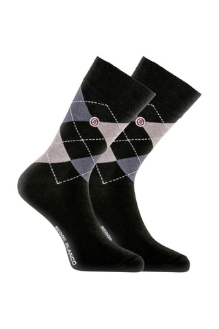 6 paia di calze Serge Blanco - Beige, nero e bianco