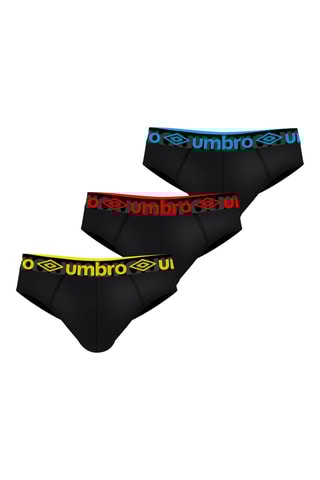 3 slip Umbro - Nero, rosso e giallo