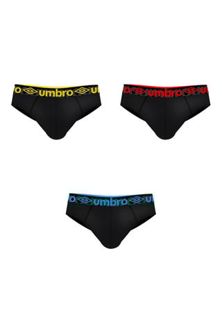 3 slip Umbro - Nero, rosso e giallo
