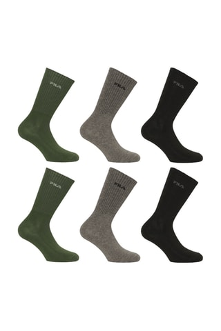6 paia di calze Fila - Kaki, beige e nero