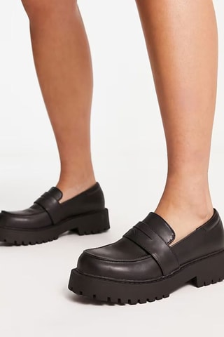 Platform Mocassins - Zwart