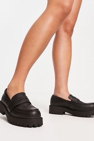 Platform Mocassins - Zwart