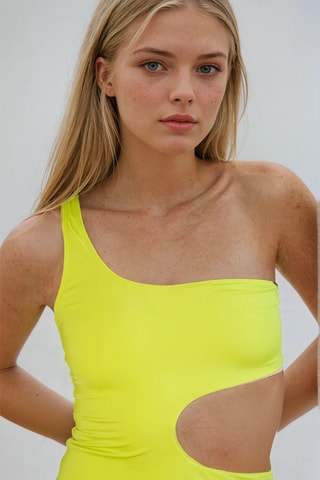 Asymmetrisch Badpak - Felgroen - Monki