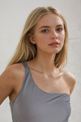 Asymmetrisch Badpak - Donkergrijs - Monki