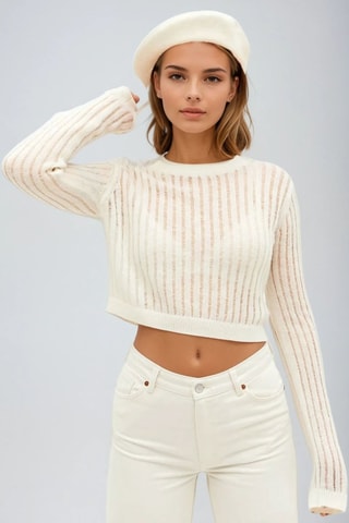 Jersey de lana - Blanco - Monki