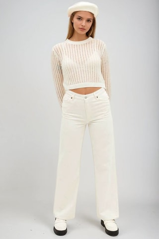 Jersey de lana - Blanco - Monki