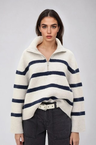 Jersey - Blanco y azul marino - Weekday