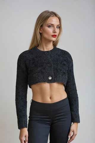 Cárdigan corto - Negro - Monki