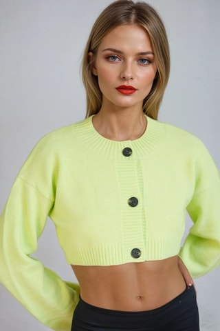Cárdigan corto - Verde - Monki