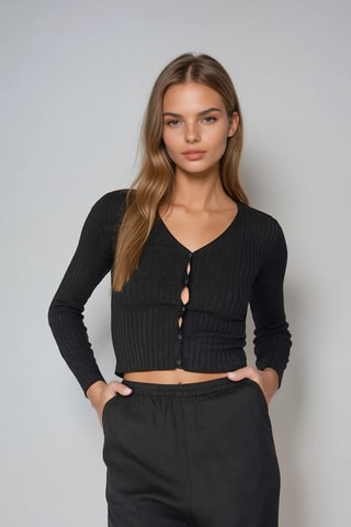 Cárdigan - Negro - Monki