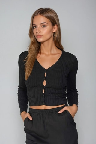 Cárdigan - Negro - Monki