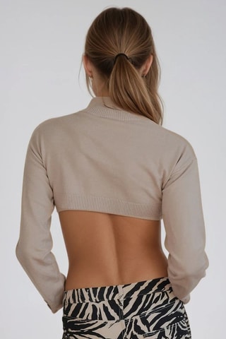 Cárdigan corto - Beige - Monki