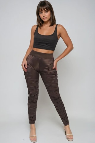 Broek Hoge Taille - Bruin - Monki