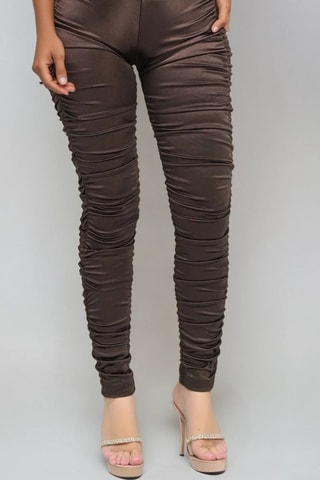 Broek Hoge Taille - Bruin - Monki