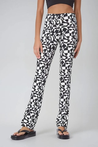 Broek Hoge Taille - Zwart en Wit - Monki