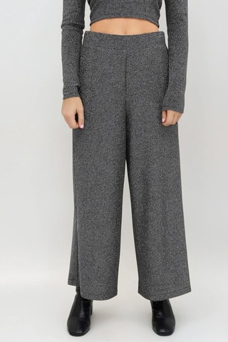 Broek Hoge Taille - Donkergrijs - Monki