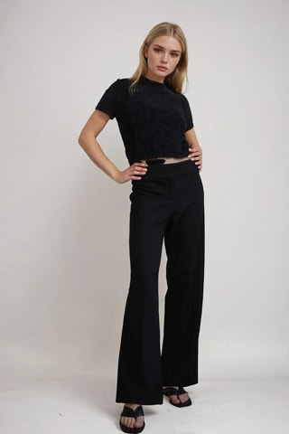 Broek Hoge Taille - Zwart - Monki