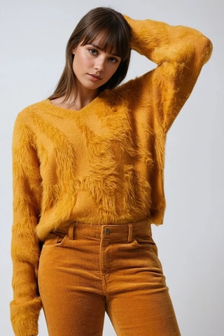 Velours Broek - Bruin - Weekday