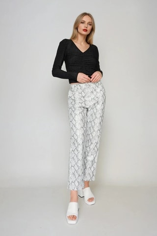 Broek - Wit en Lichtgrjis - Monki