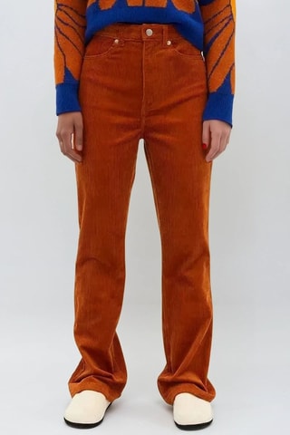 Velours Broek - Bruin - Monki