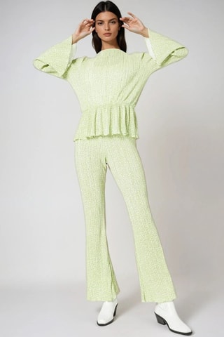 Broek Hoge Taille - Limoengroen - Monki