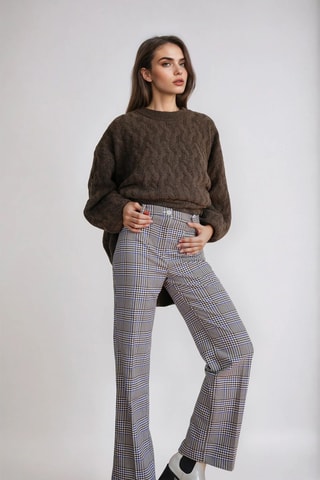 Broek - Bruin en Marineblauw - Monki