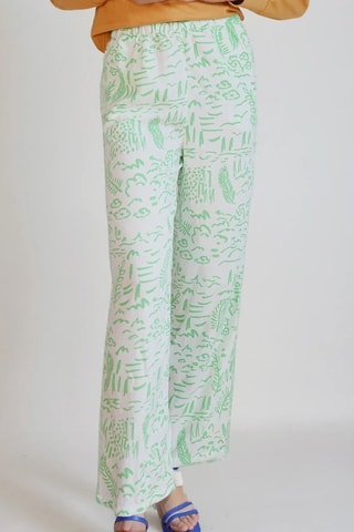 Broek Hoge Taille - Wit en Groen - Monki