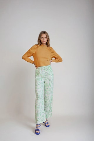 Broek Hoge Taille - Wit en Groen - Monki
