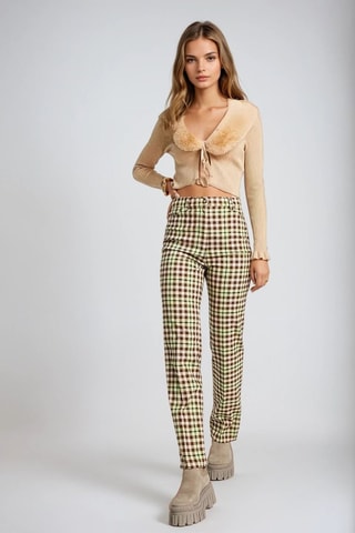 2 Broeken - Donkergrijs en Beige