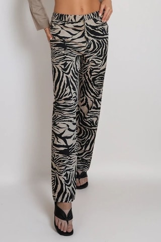 Broek - Beige en Zwart