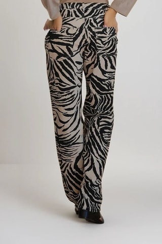 Broek - Beige en Zwart