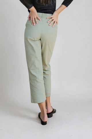 7/8 Broek met Hoge Taille - Lichtgroen