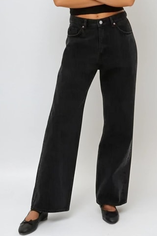 Jeans wide legs - Zwart