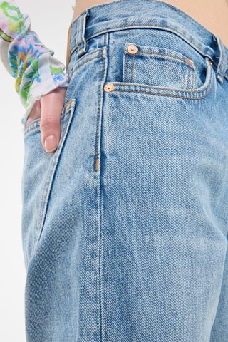 Jeans Recht Model Hoge Taille Blauw