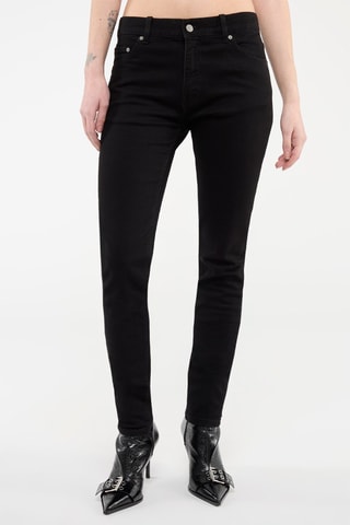 Jeans Recht Model Hoge Taille Zwart 