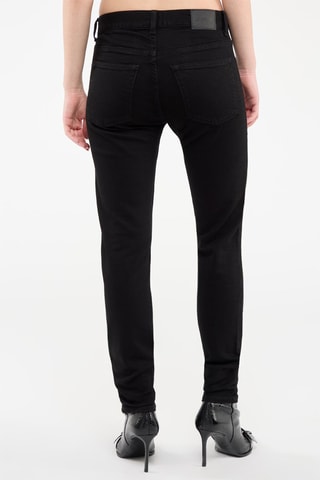 Jeans Recht Model Hoge Taille Zwart 