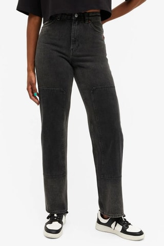 Jeans Hoge Taille - Zwart - Monki