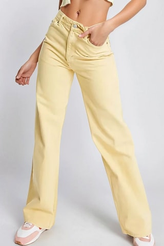 Jeans Hoge Taille - Geel - Monki